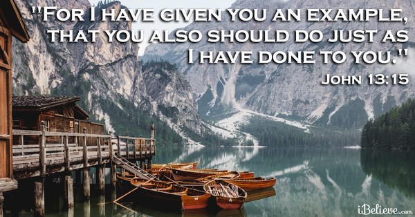 John 13:15; inspirational image