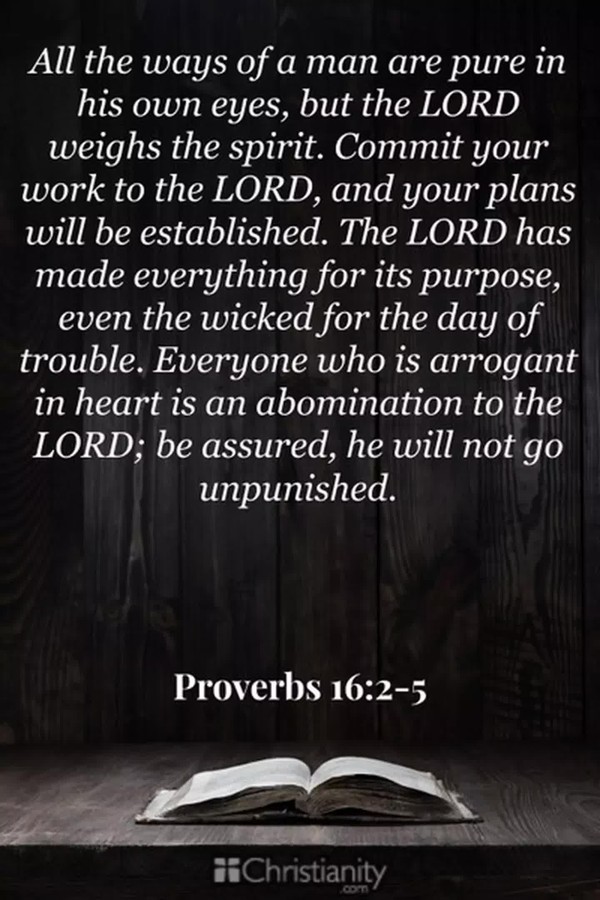 Proverbs 16:2-5