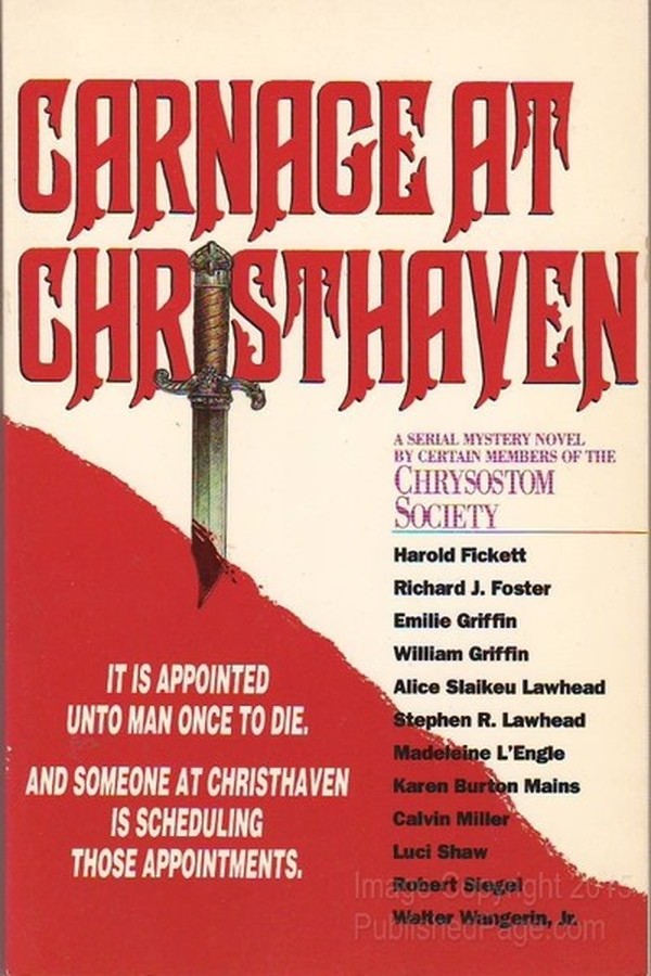 Book cover for Carnage at Christhaven, christian mystery authors