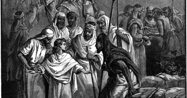 Joseph being sold into slavery by his brothers