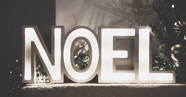 Christmas decoration, letters spelling noel