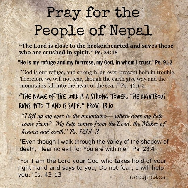 Prayer For The People Of Nepal - Debbie Mcdaniel Christian Blog