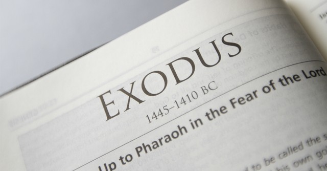 Close up of the title page for Exodus