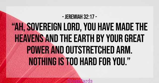 Jeremiah 32:17 Scripture Card