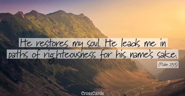 psalm 23:3 depression calm