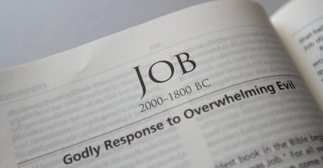 Bible open to book of Job