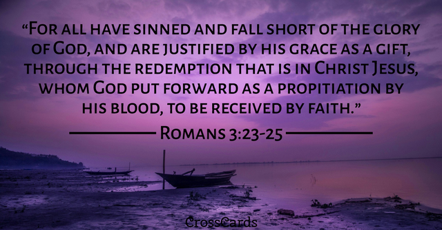 Romans 3:23-25 Scripture card - bible quotes about life
