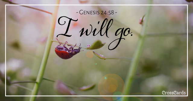 Genesis 24:58 Scripture Card