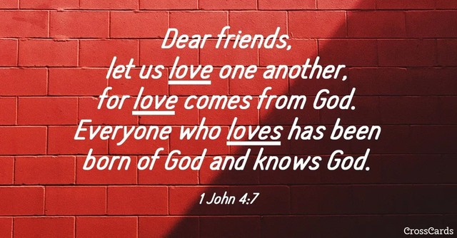 1 John 4:7 Scripture Card