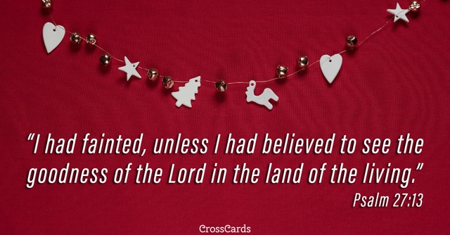 Psalm 27:13 scripture card