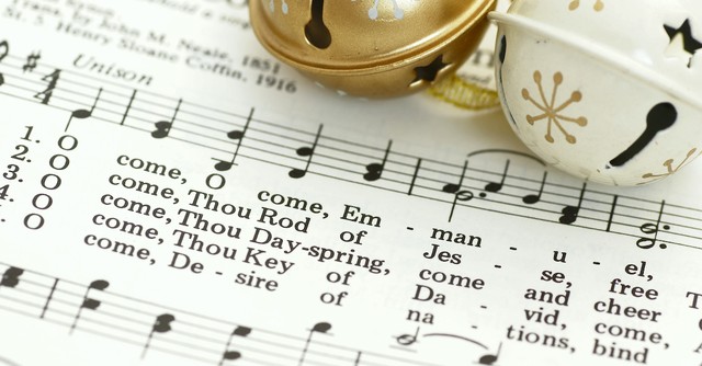 Christmas sheet music for o come o come emmanuel with jingle bells
