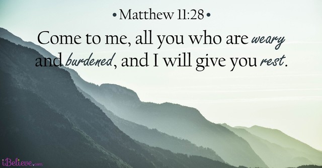 Matthew 11:28, inspirational image