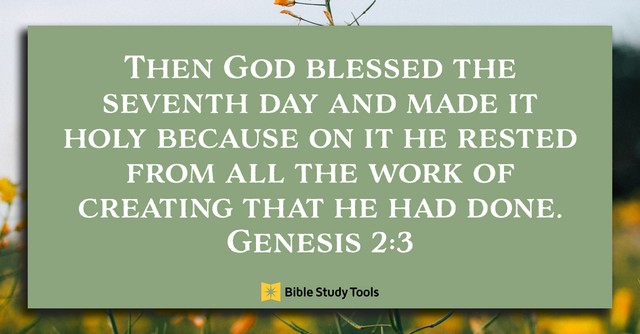 Genesis 2:3, inspirational image
