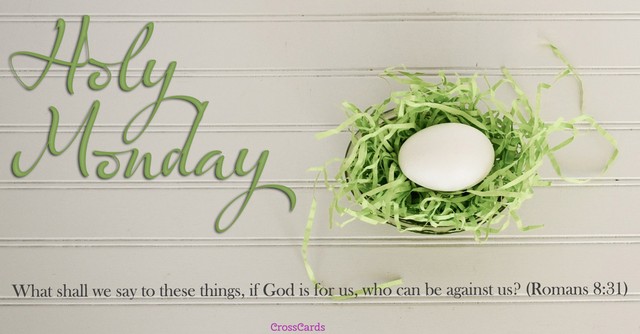 Holy Monday Easter Scripture card