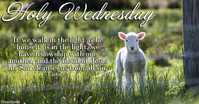 Holy Wednesday Easter Scripture card