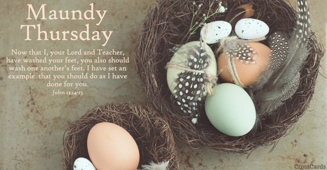 Maundy Thursday Easter Scripture Card