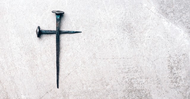 cross made out of nails