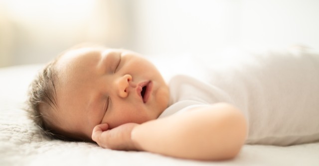 A tiny baby sleeping
