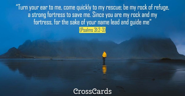 Psalm 31:2-3 Scripture card