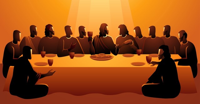 Illustration of Jesus and the disciples
