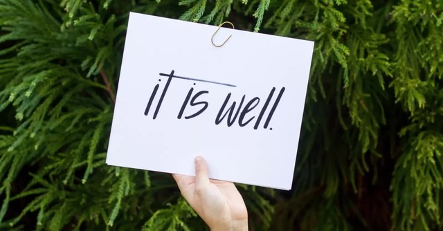 card saying it is well, anxiety peace of christ