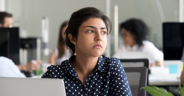 Woman thinking, unsure