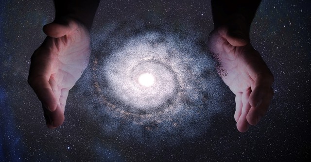 Hands of God creating universe, el elyon