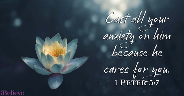 1 Peter 5:7, inspirational image
