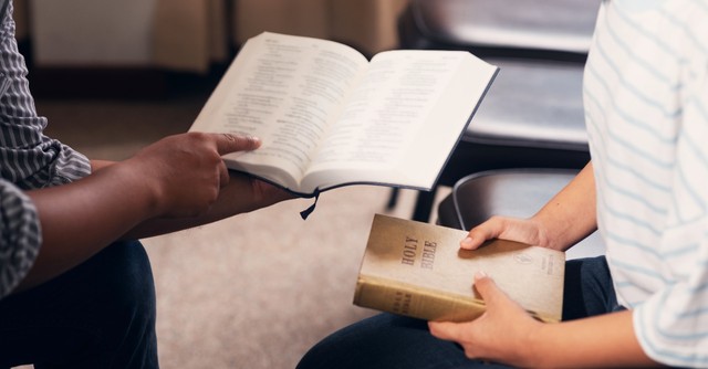 People studying the Bible together