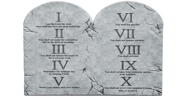 The Ten Commandments, thou shalt have no other gods before me