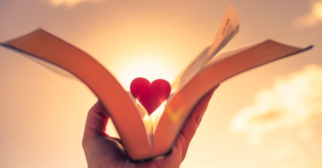 Bible with little heart