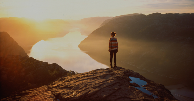 Woman out in nature, watching the sunrise; who is Jesus, according to Him?