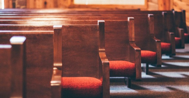 Empty church pews