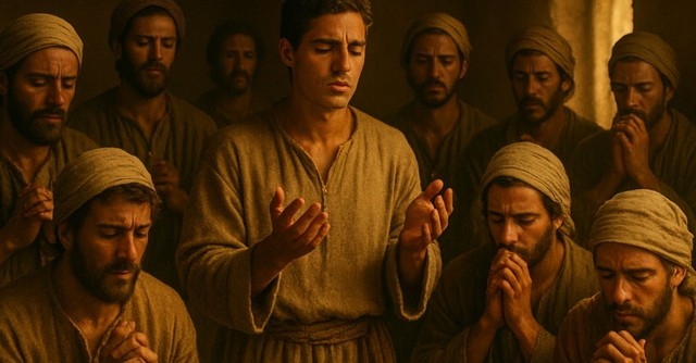 Apostles Praying, waiting for Pentecost