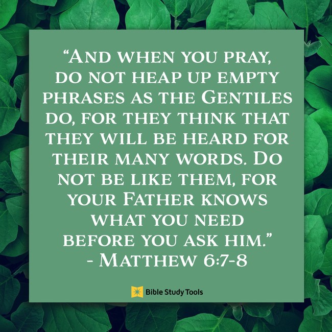 God Knows What We Need Before We Ask Matthew 68 Your Daily Bible Verse September 19 