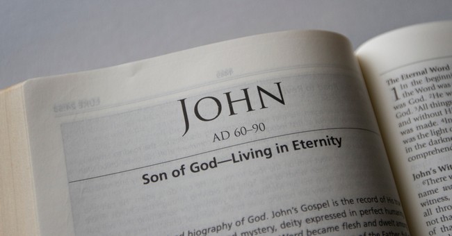 bible open to book of john