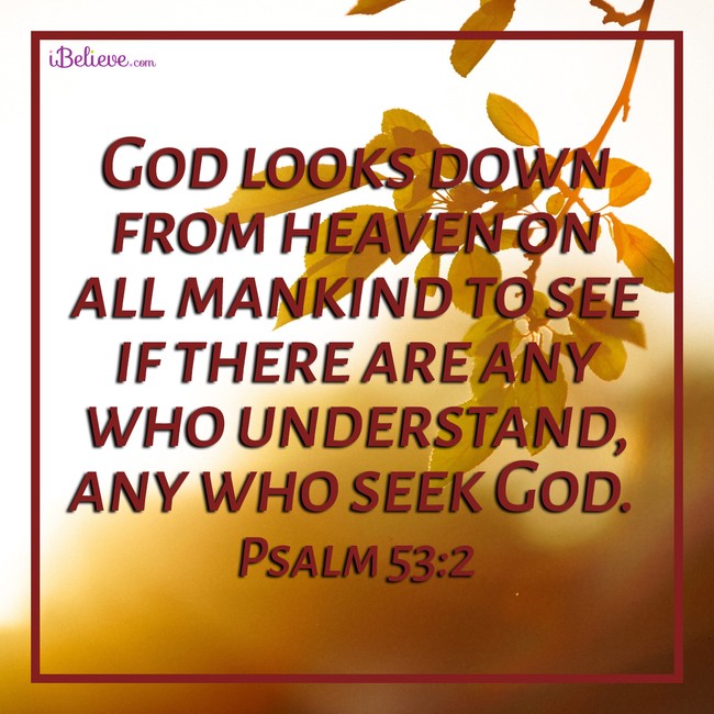 Psalm 53:2, inspirational image