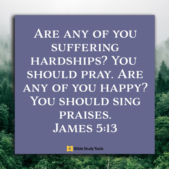 Inspirational image of James 5:13