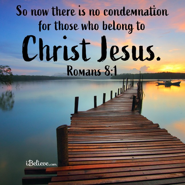 Inspirational image of Romans 8:1