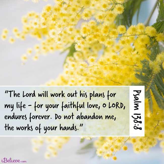 Psalm 138:8, inspirational image