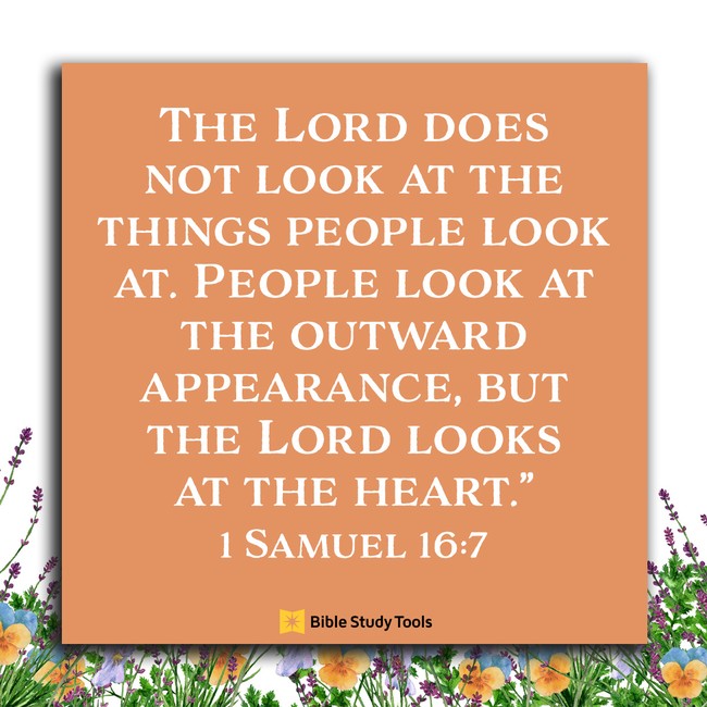 1 Samuel 16:7, inspirational image