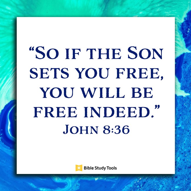 John 8:36;  inspirational picture