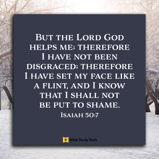 Isaiah 50:7, inspirational image