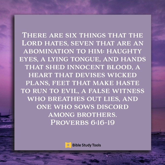 God Hates A Lying Tongue (Proverbs 6:16-19) - Your Daily Bible Verse -  October 29 - Daily Devotional