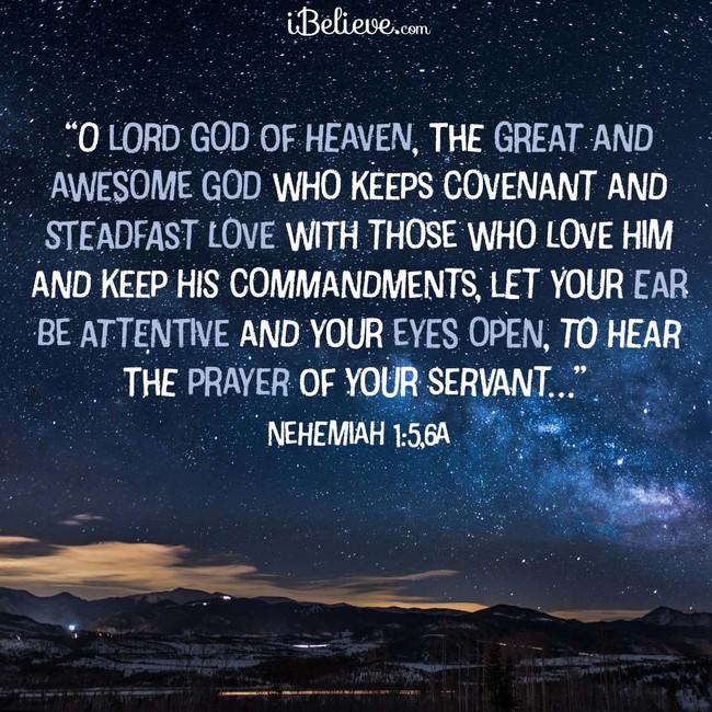 Nehemiah 1:5-6, inspirational image