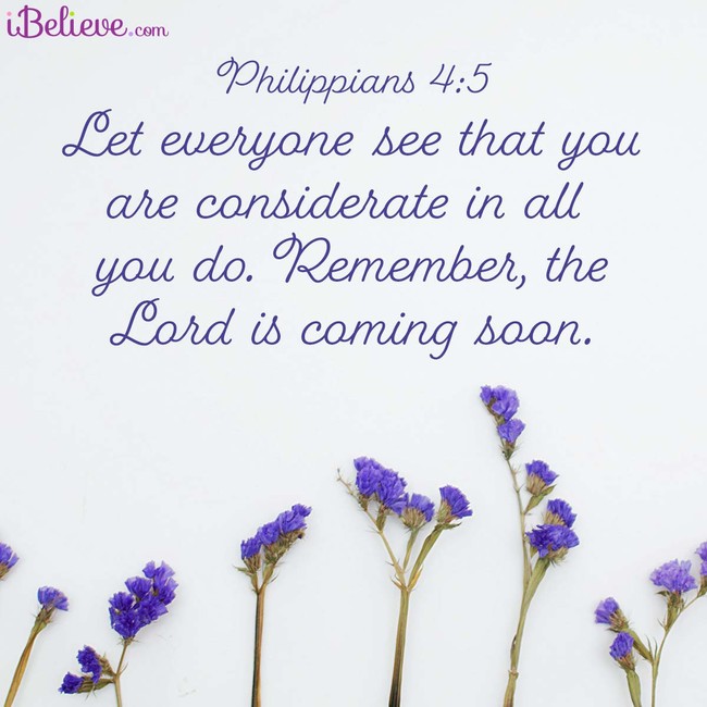 Philippians 4:5, inspirational image