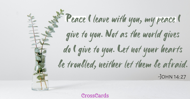 my peace i give you - john 14:27