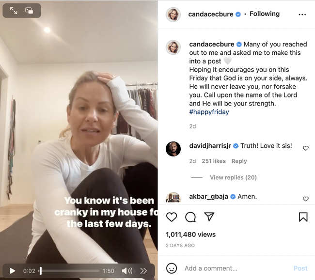 Candace Cameron Bure on spirits of the enemy residing in her home