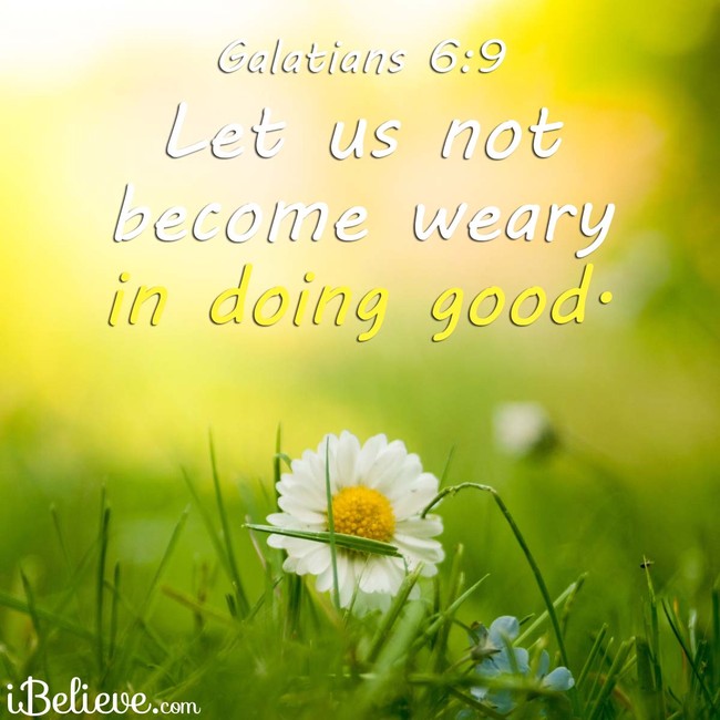 Galatians 6:9, inspirational image