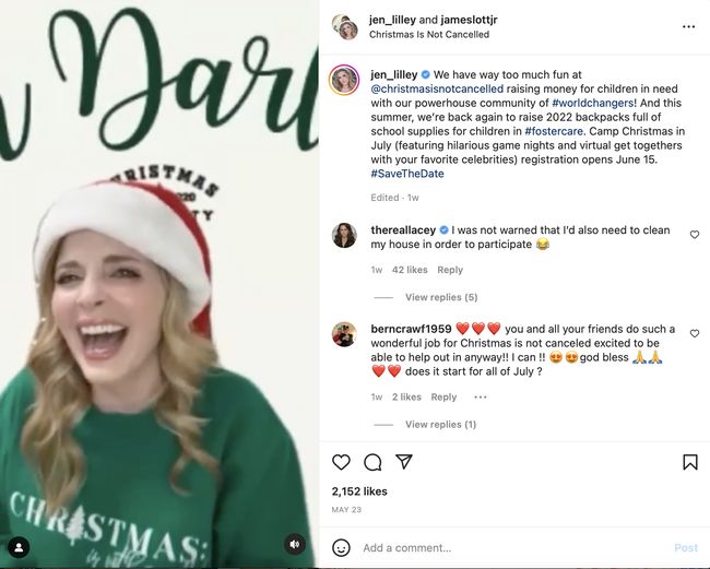 Jen Lilley on instagram